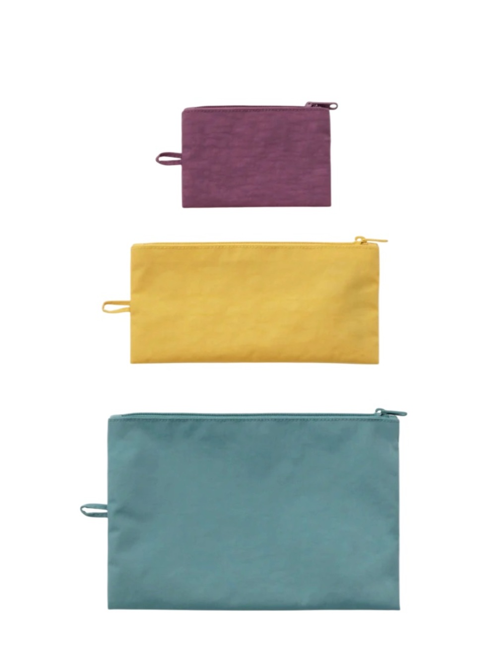 BAGGU Flat Pouch Set In Jewel Mix